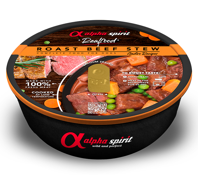 Alpha Spirit Wet Dog Food - Beef Stew for Adult Dogs