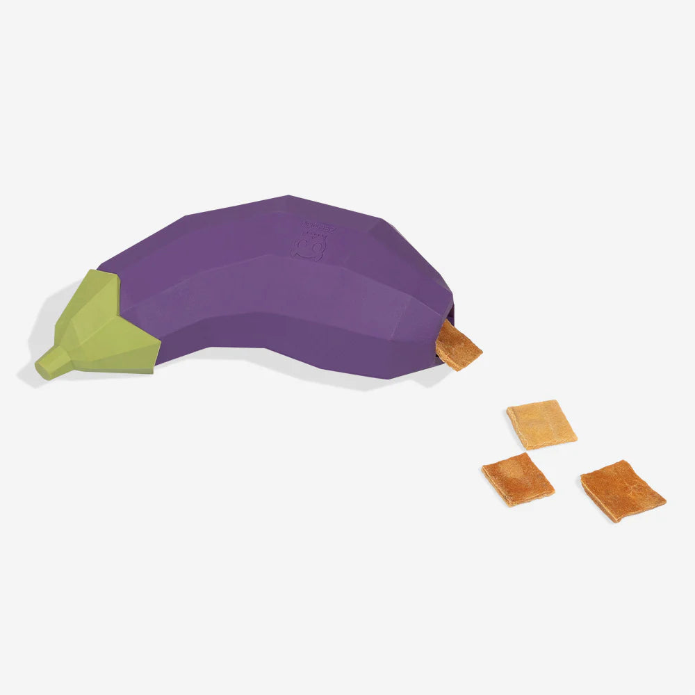 Zee.Dog – Eggplant – Interactive Treat-Dispensing Dog Toy