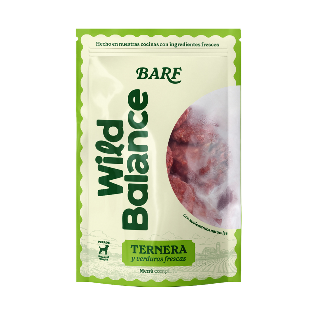 Wild Balance Comida BARF para Perros - Ternera (Monoproteico)