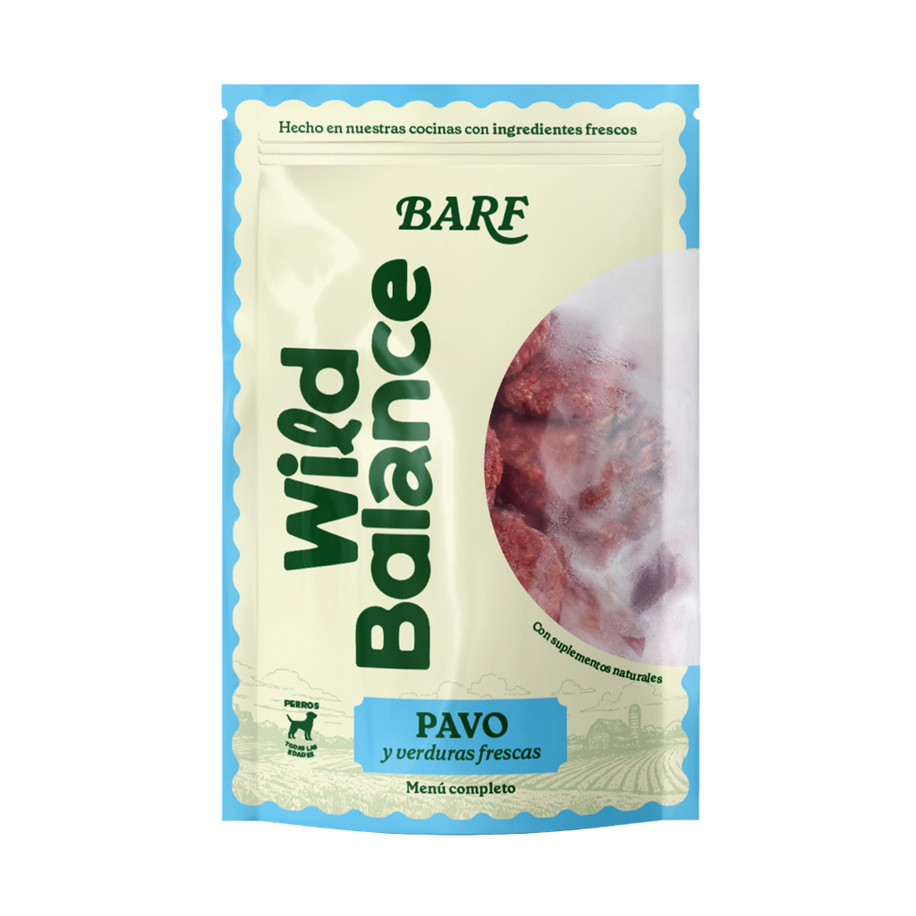 Wild Balance BARF Raw Dog Food - Turkey Single‑Protein (Frozen, All Ages)