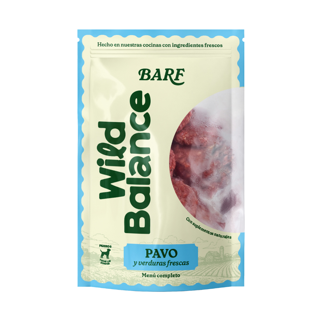 Wild Balance Comida BARF para Perros - Pavo (Monoproteico)