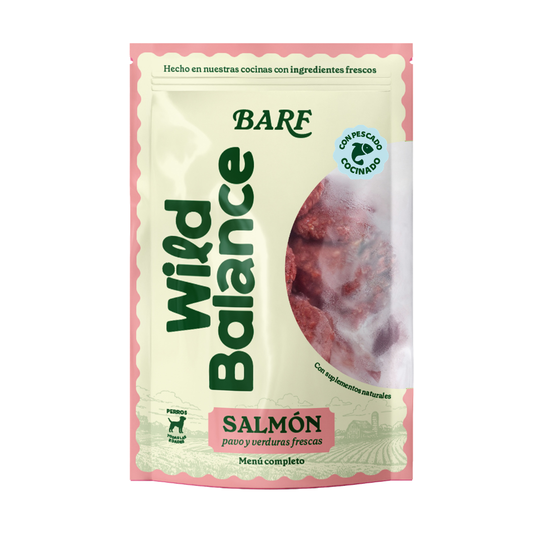 Wild Balance Comida BARF para Perros - Salmon & Pavo