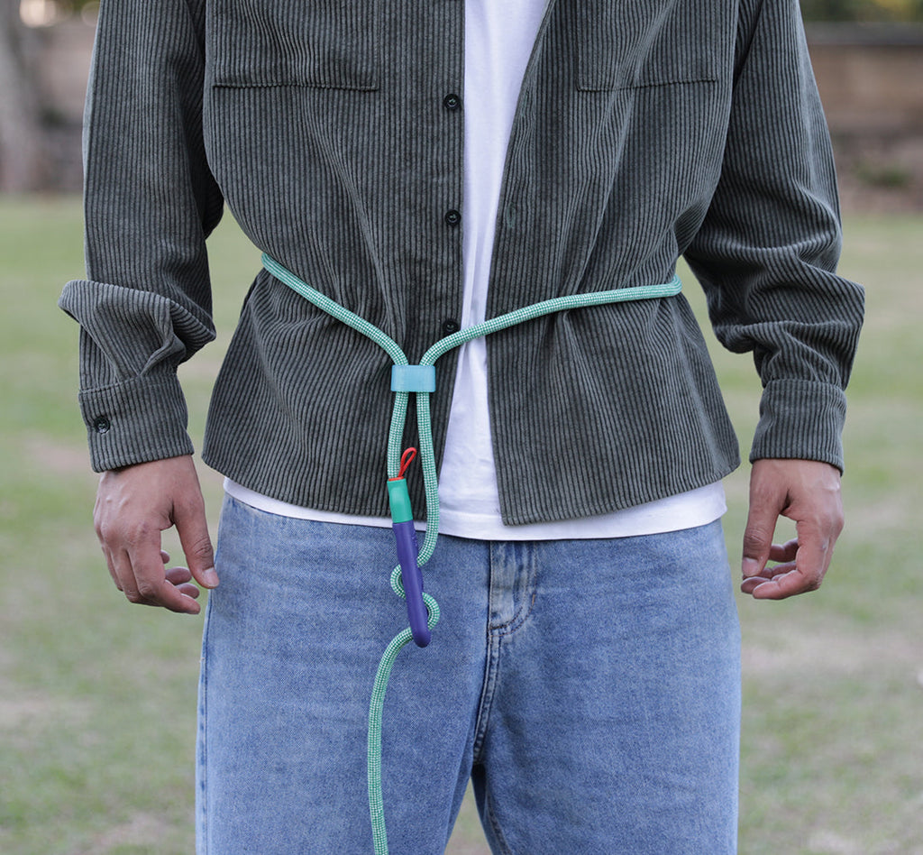 Zee.Dog – Velvet Vibes Green – Hands-Free Leash