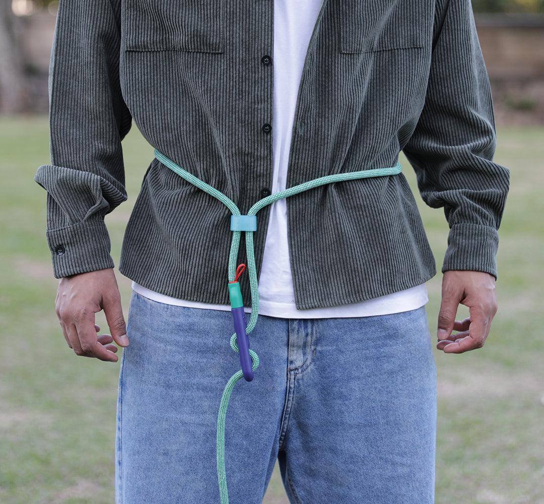 Zee.Dog – Velvet Vibes Green – Hands-Free Leash