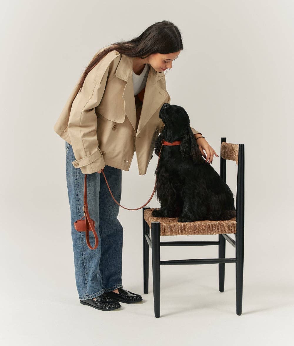 CAFIDE - Collar de cuero vegano marrón, Jala