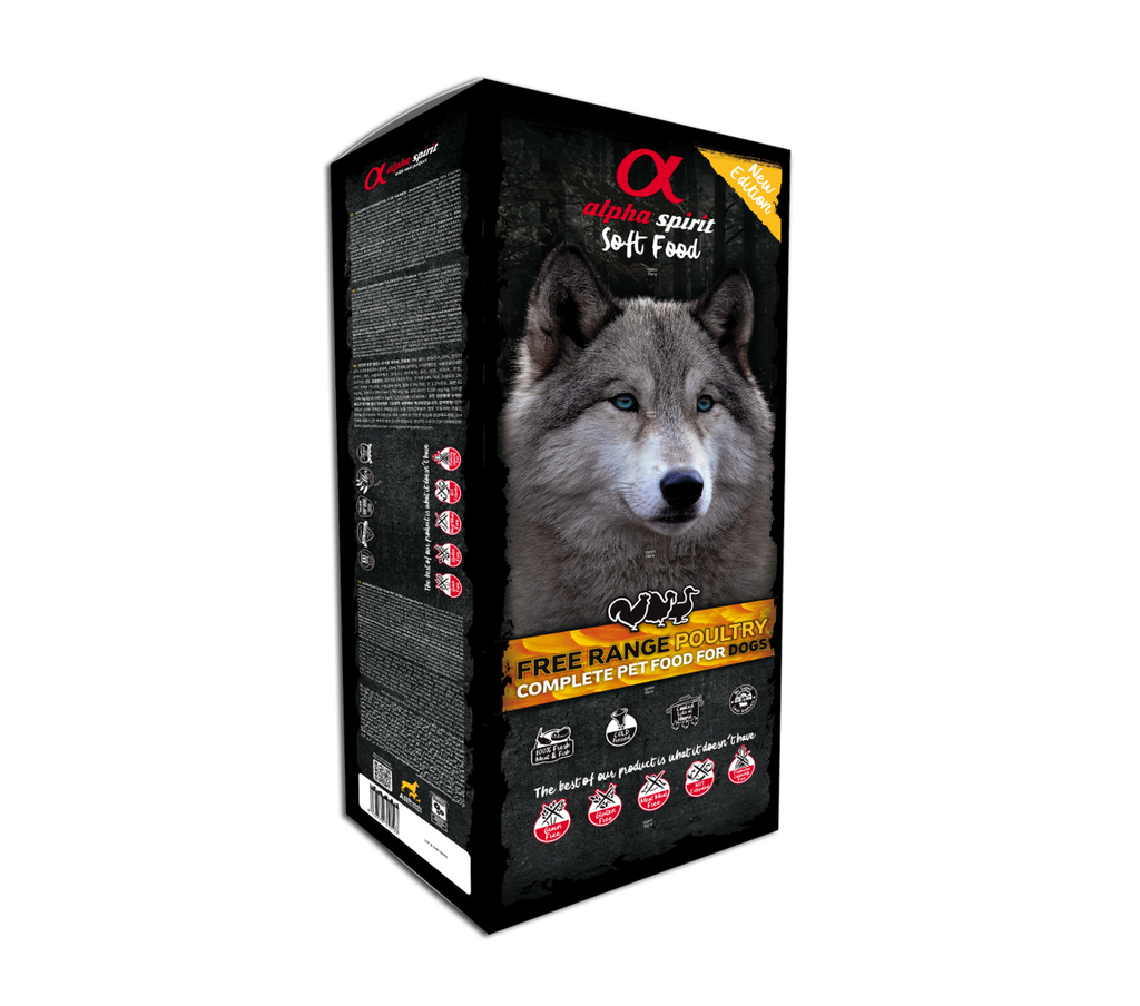 Alpha Spirit Semi‑Moist Dog Food - Free-Range Poultry for Adults