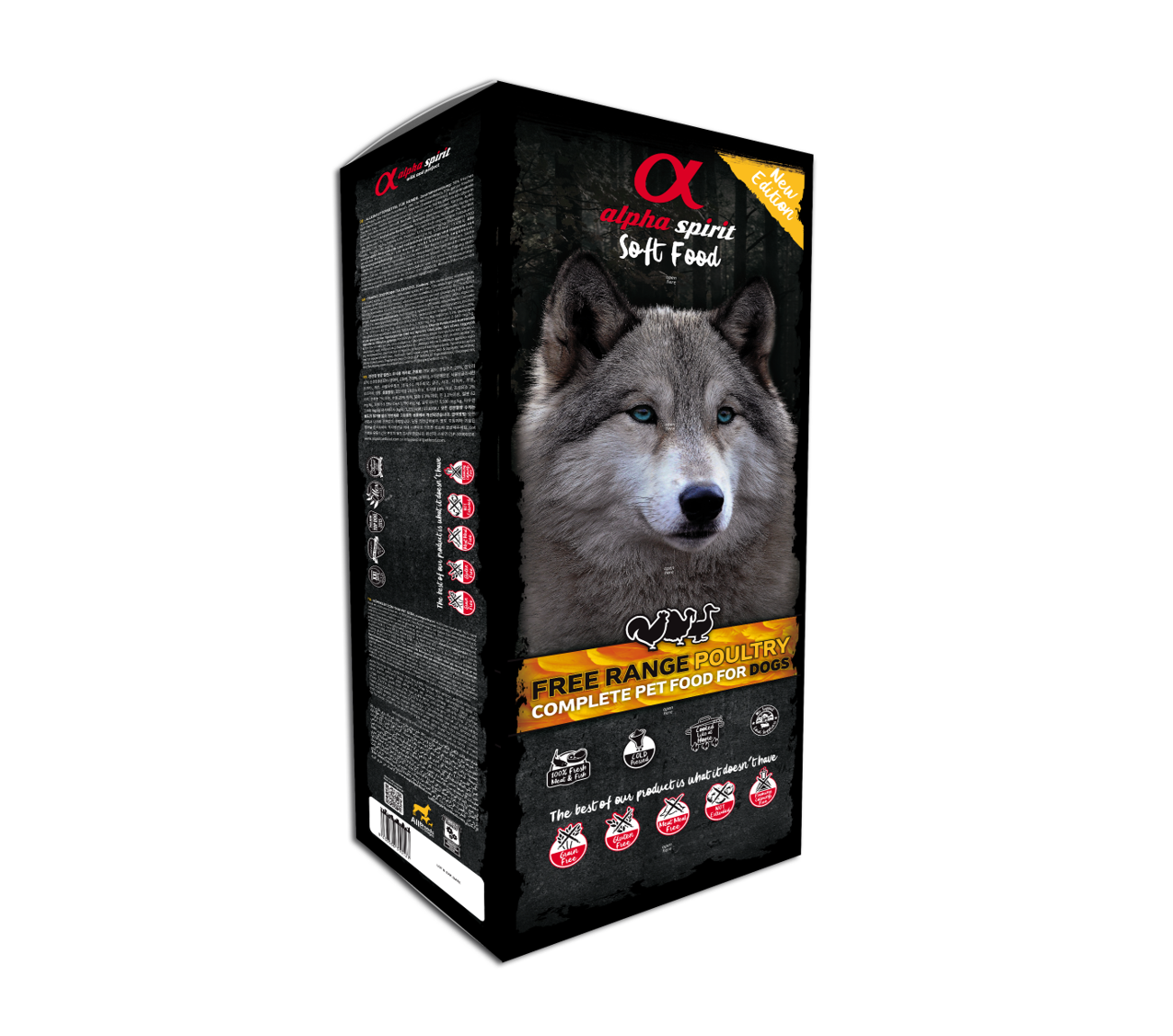 Alpha Spirit Semi‑Moist Dog Food - Free-Range Poultry for Adults
