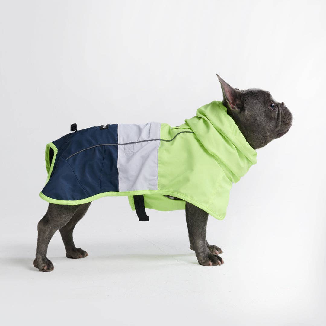 Spark Paws - Breatheshield™ Dog Raincoat - Lime White Navy