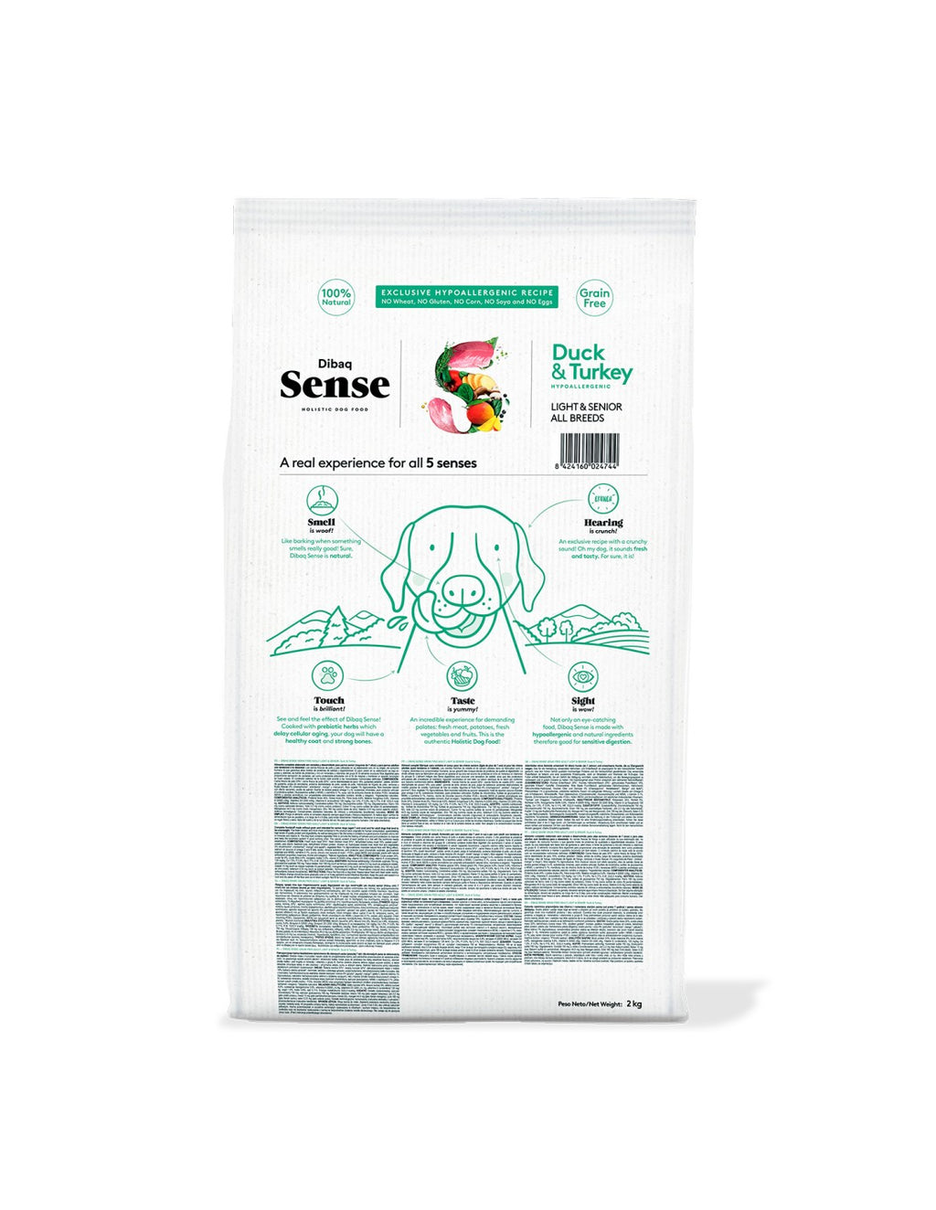 Dibaq Sense Grain Free Kibble - Duck and Turkey - Light & Senior