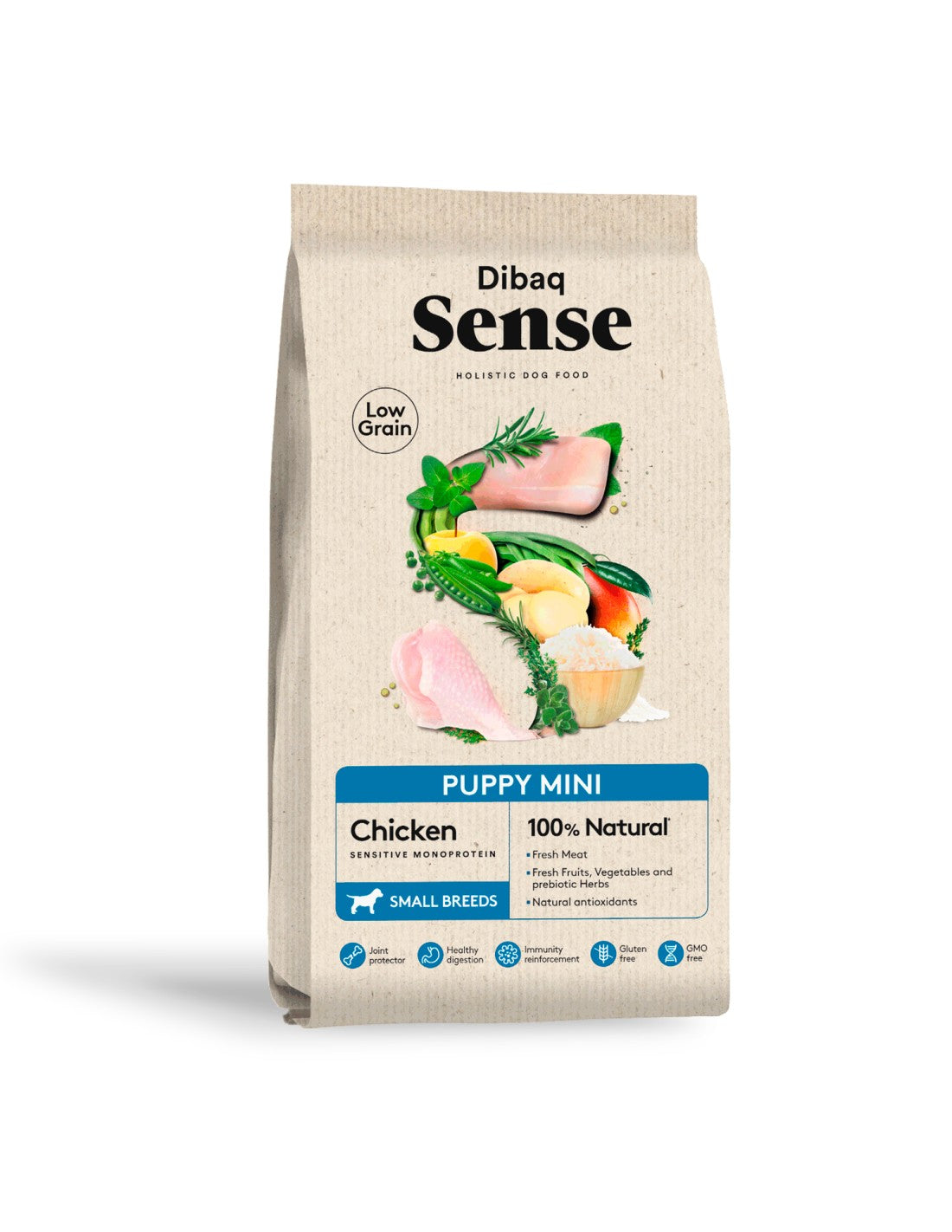 Dibaq Sense Low Grain Kibble - Chicken Mini - Puppy Food
