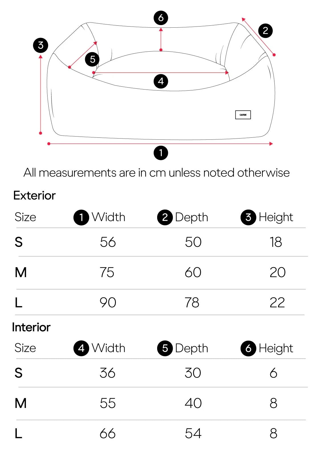 CAFIDE - Cama para Perros de Pana Negra, Snozy