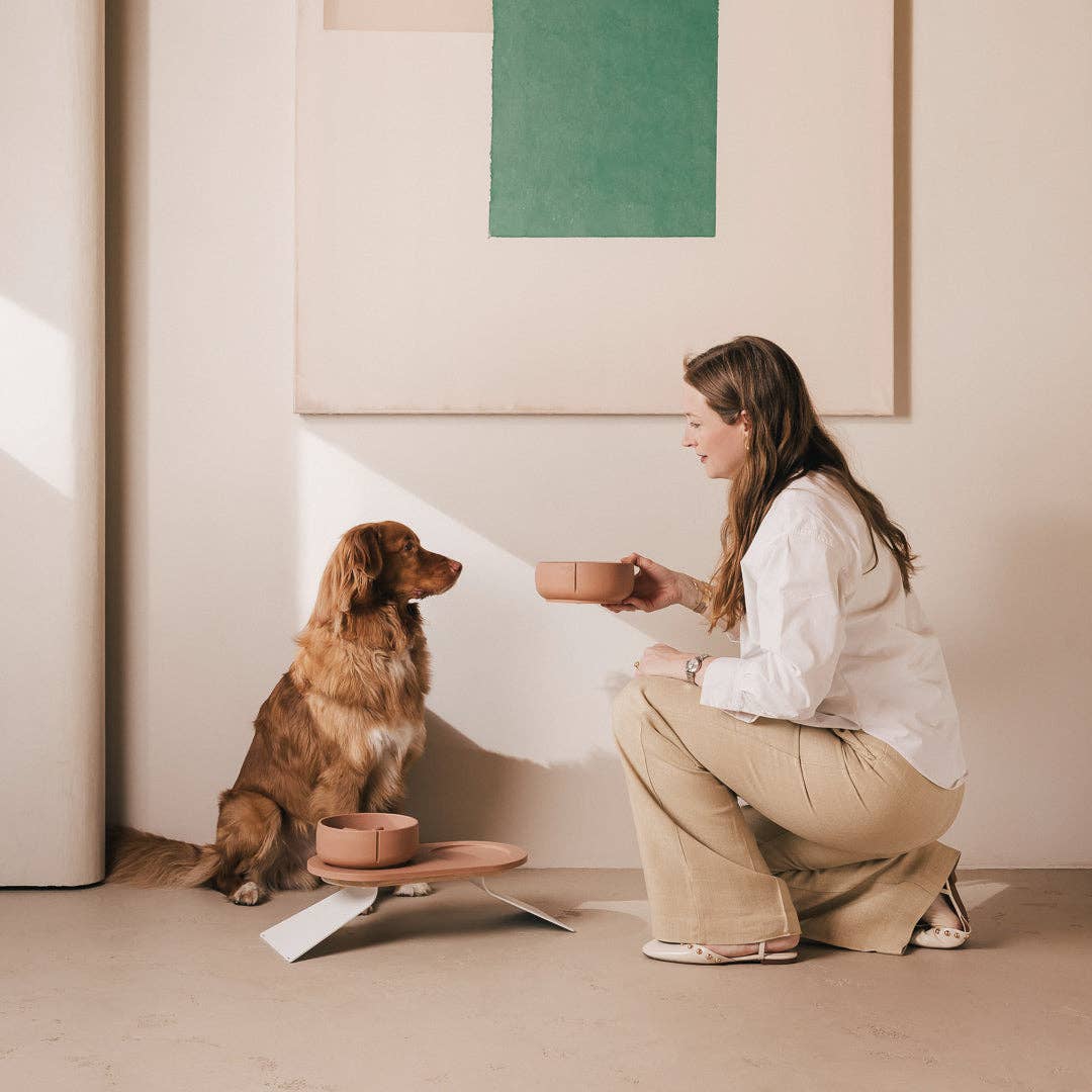 Pino – Cuenco Clásico para Perros – Ultra-durable Arenisca & Hipoalergénico