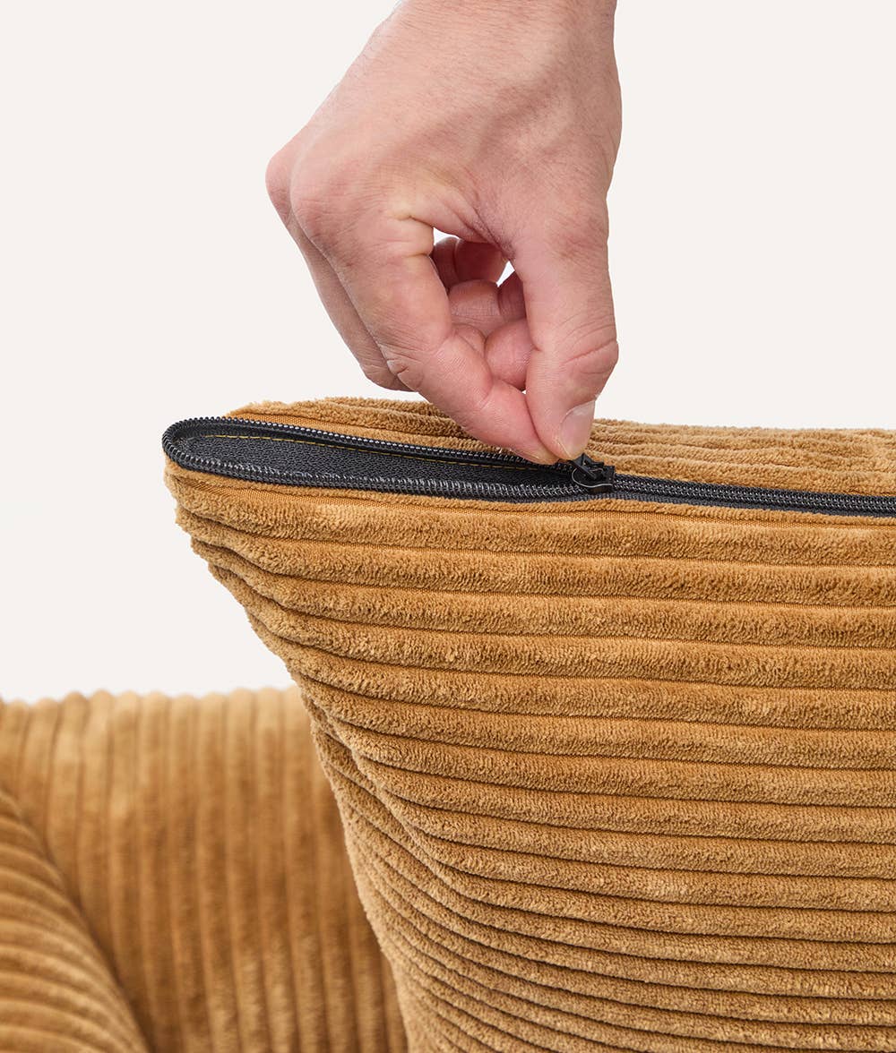 CAFIDE – Mustard Corduroy – Recycled Foam Fill Dog Bed
