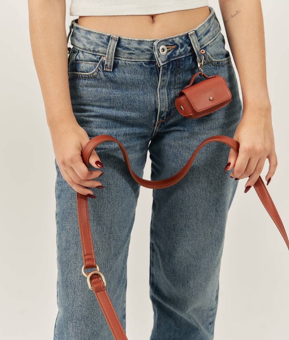 CAFIDE – Correa de Cuero Vegano Jala Marrón – Multi-Posición