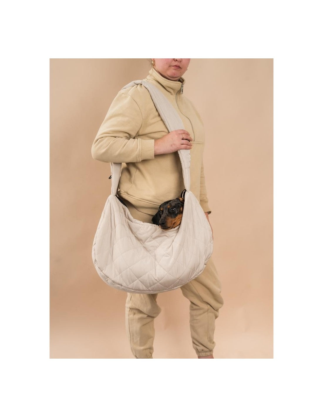 FuzzYard Life Transportín Bandolera Acolchado - Sandstone