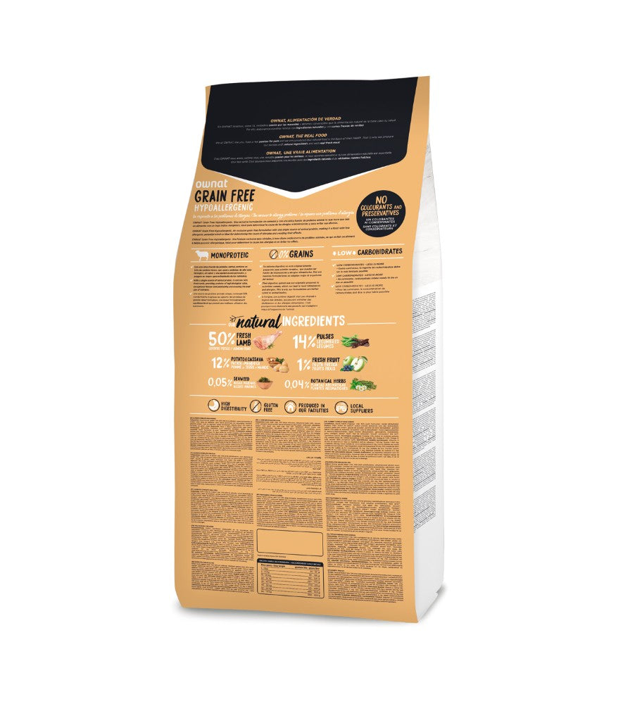 Ownat Kibble - Lamb Hypoallergenic Grain‑Free Adult Dog Food