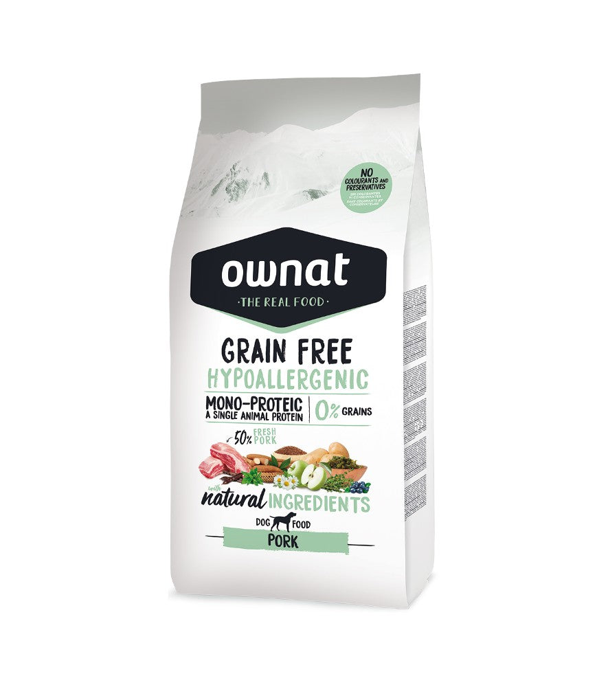 Ownat Kibble - Pork Hypoallergenic Grain‑Free Adult Dog Food