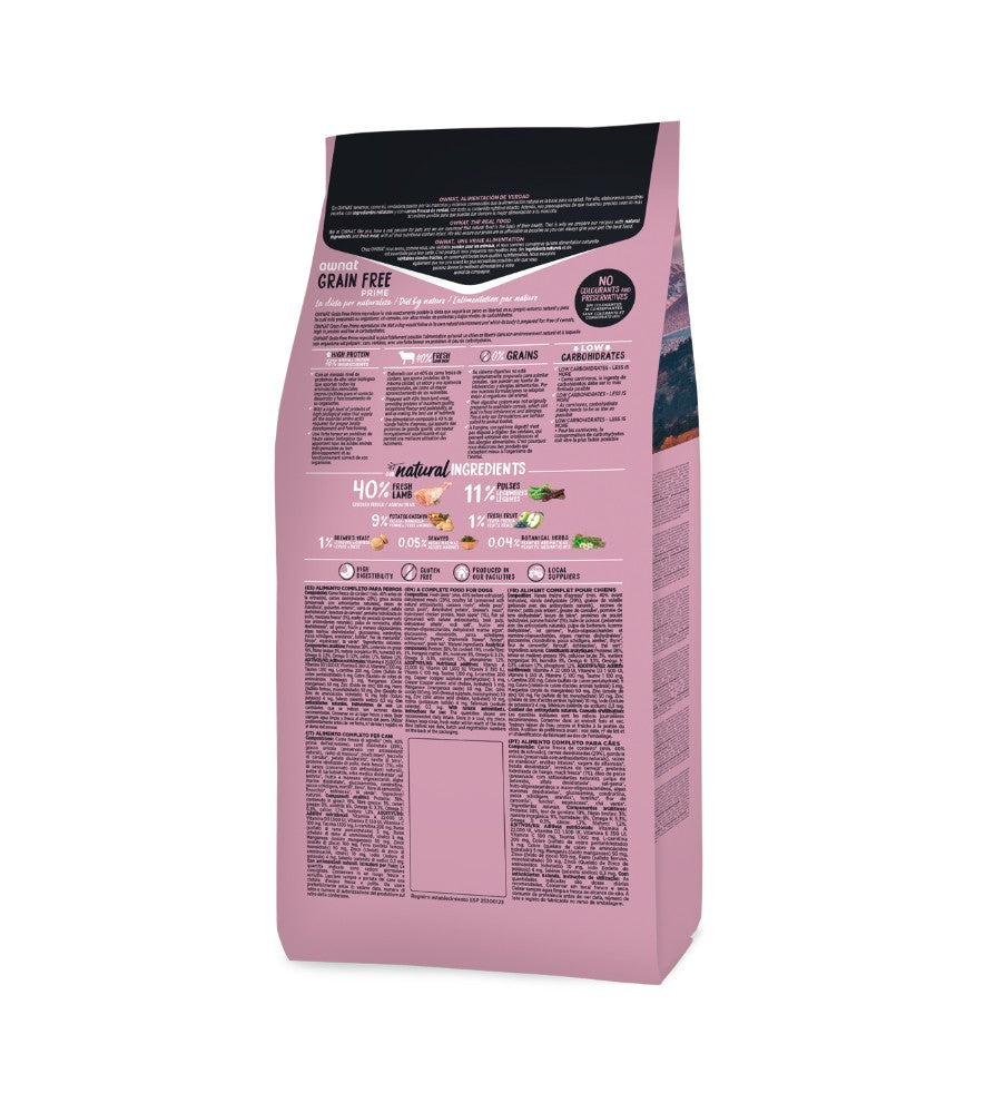 Ownat Grain‑Free Kibble - Lamb Recipe for Mini Adult Dogs