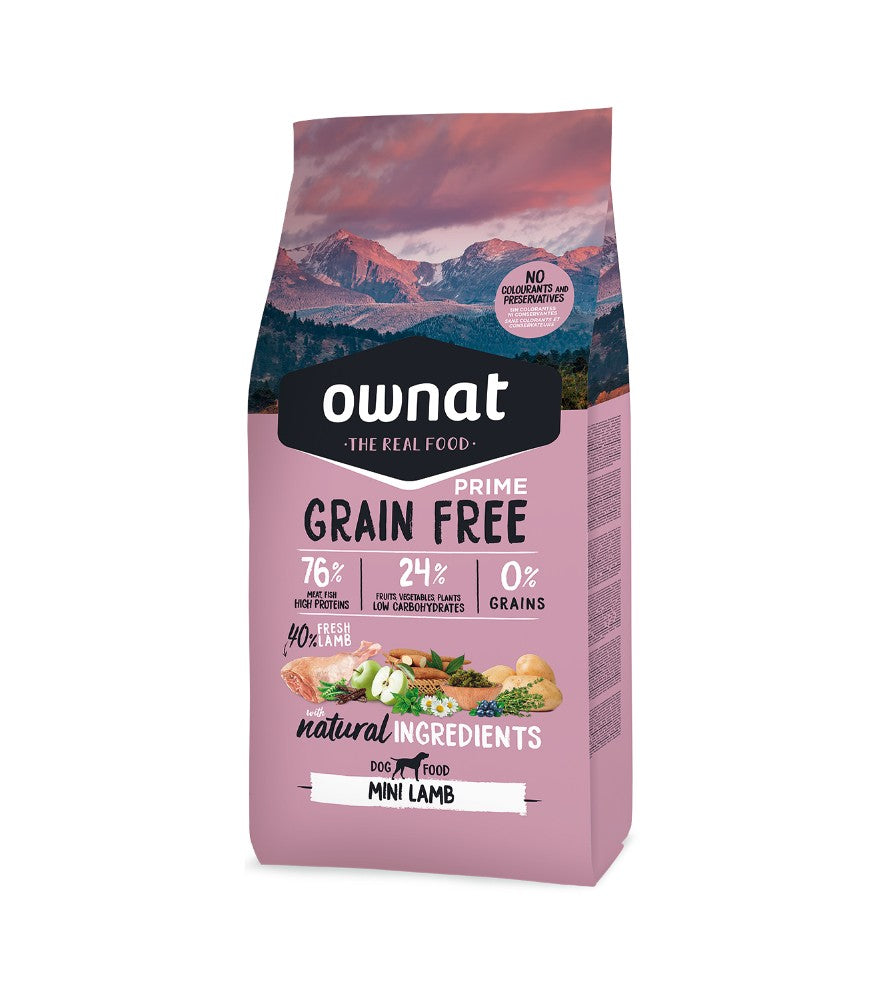 Ownat Grain‑Free Kibble - Lamb Recipe for Mini Adult Dogs