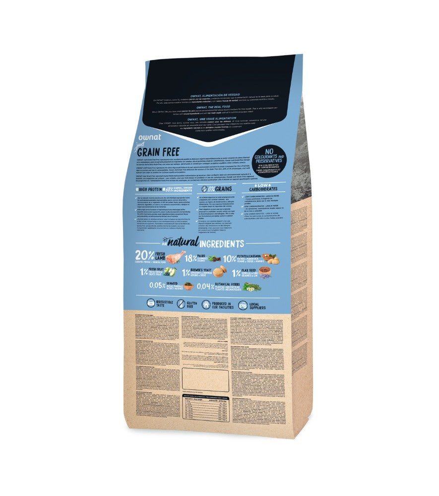 Ownat Grain‑Free Kibble - Lamb - Adult Dog Food