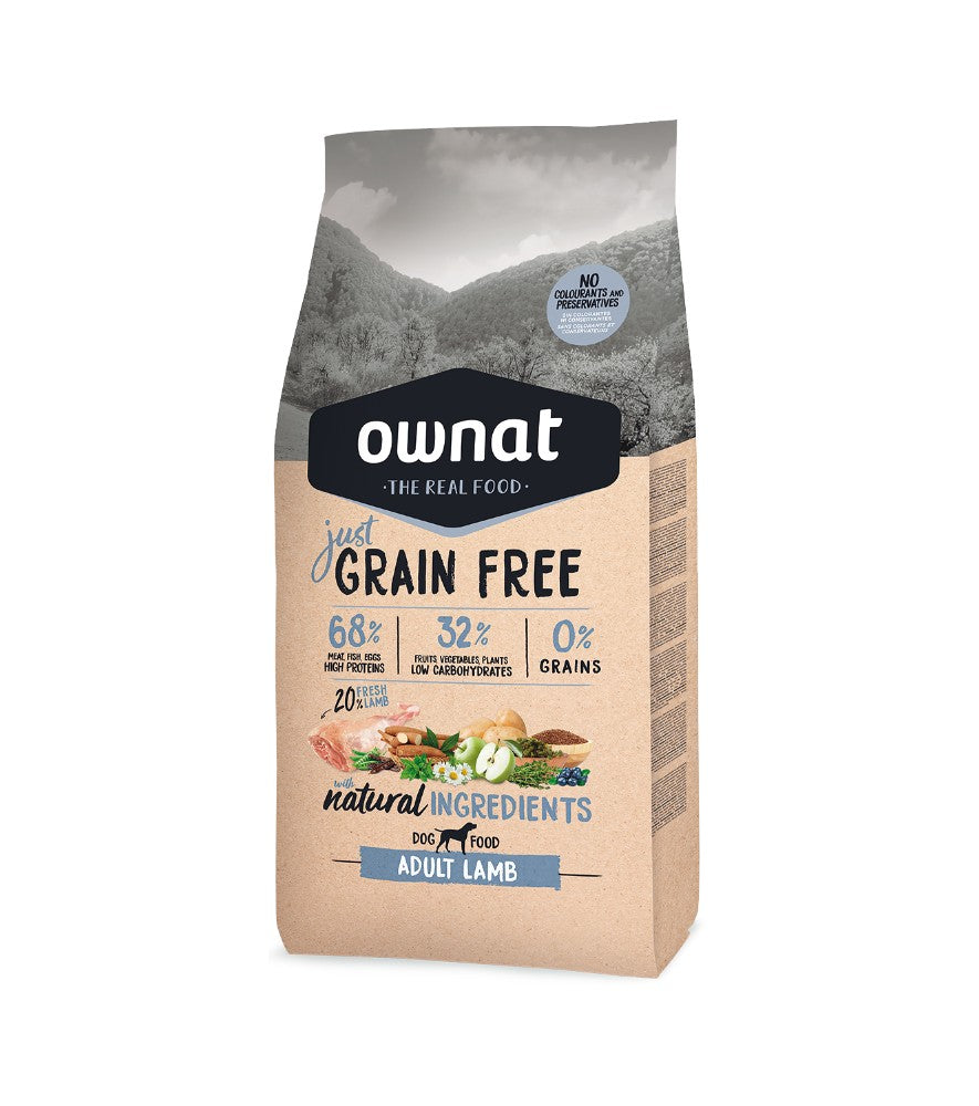 Ownat Grain‑Free Kibble - Lamb - Adult Dog Food