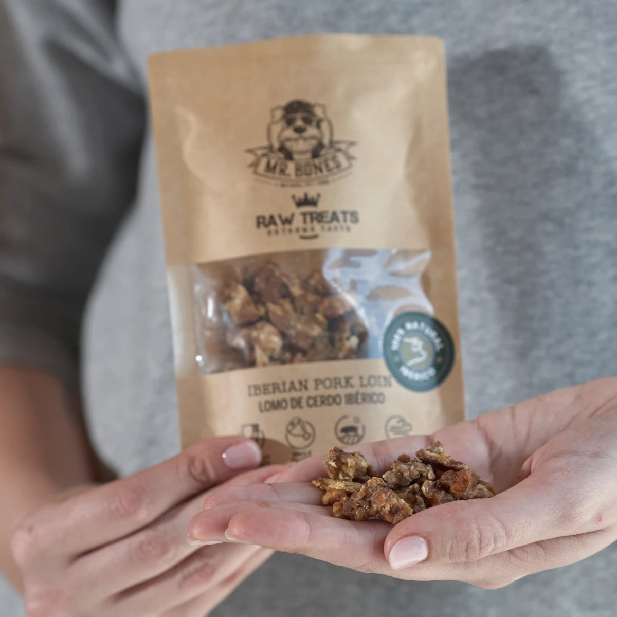 Mr.Bones Natural Dog Treats – Raw Iberian Pork – Single-Protein
