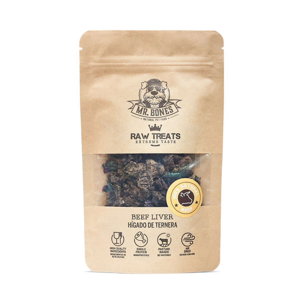 Mr.Bones Natural Dog Treats – Raw Beef Liver – Single-Protein