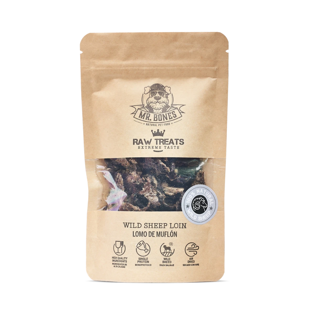 Mr.Bones Natural Dog Treats – Raw Wild Sheep Loin – Single-Protein
