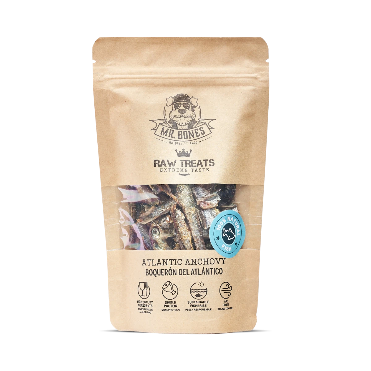 Mr.Bones Natural Dog Chews – Anchoa Atlántica – Sin Granos