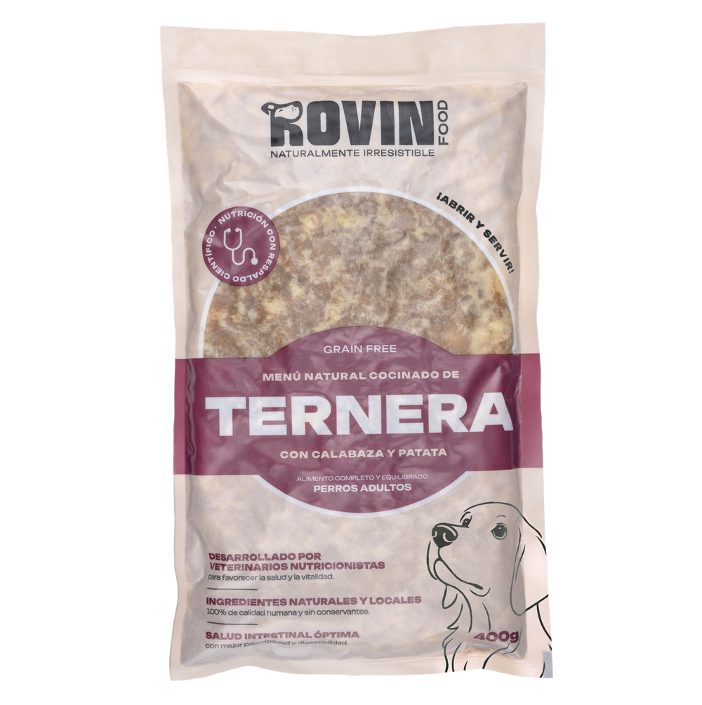 Rovinfood - Beef Menu for Adult Dogs - Frozen Cooked Food