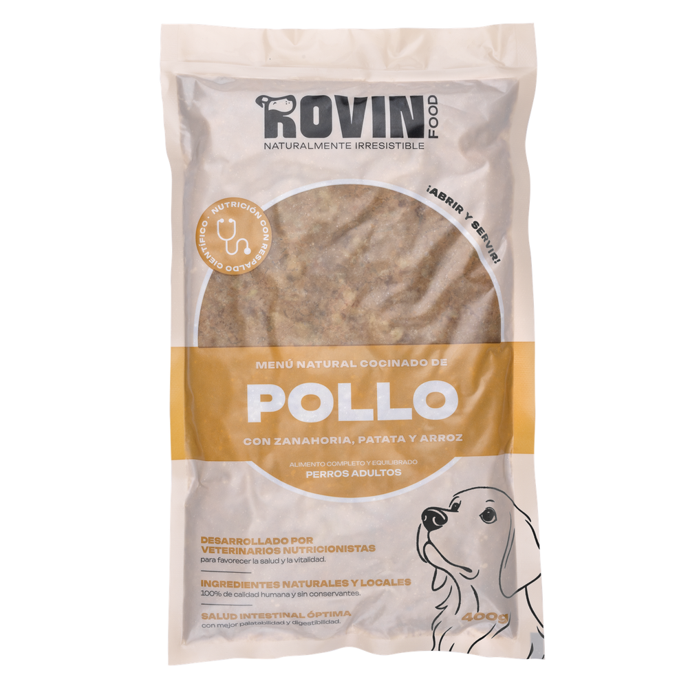 Rovinfood - Chicken Menu for Adult Dogs - Frozen Cooked Food