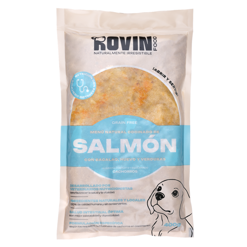 Rovinfood - Salmon Menu for Puppies - Frozen Cooked Food