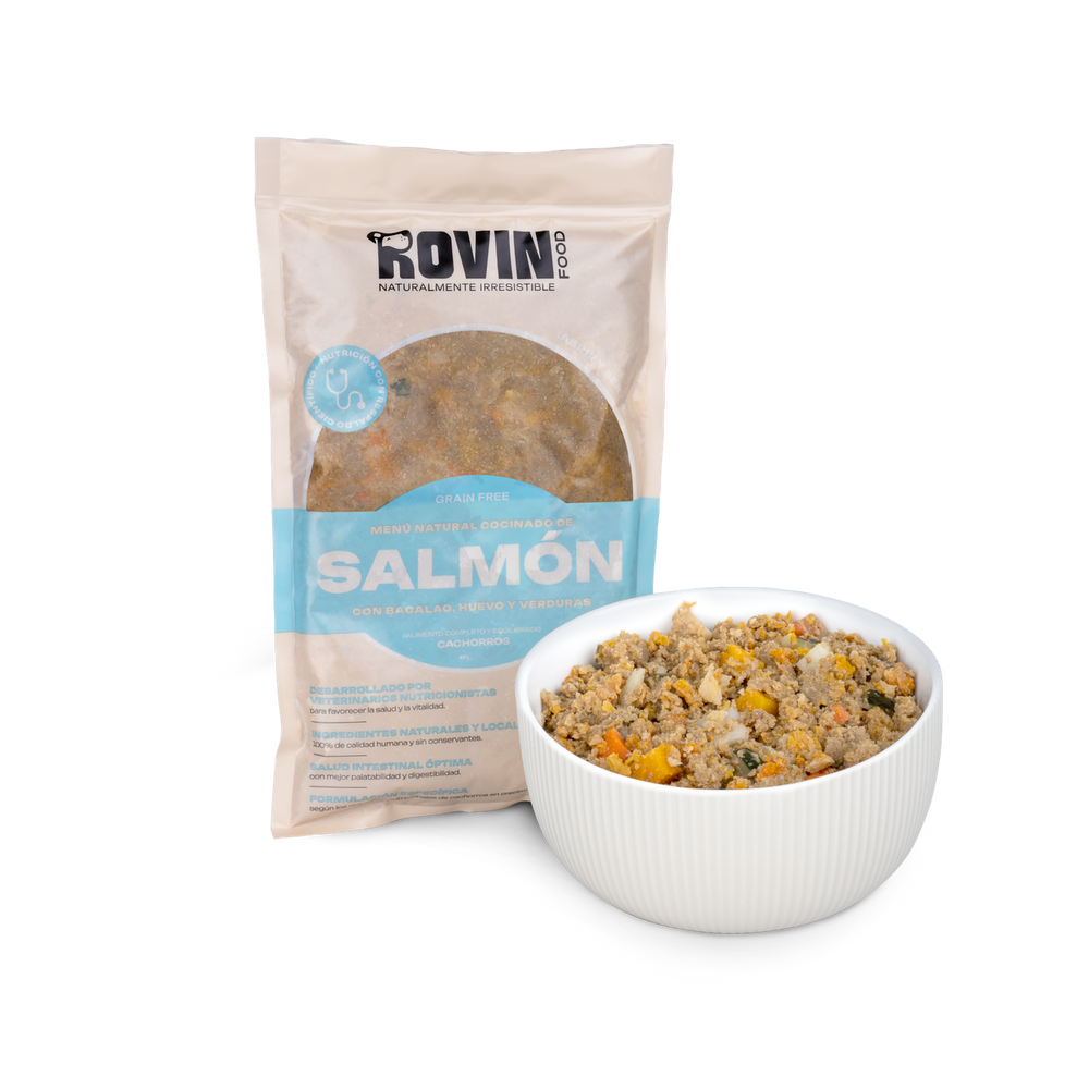 Rovinfood - Salmon Menu for Puppies - Frozen Cooked Food
