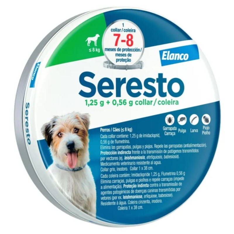 Seresto – Collar Antipulgas y Garrapatas – Perros Pequeños < 8kg