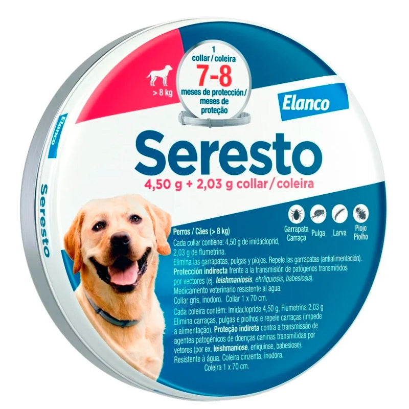 Seresto – Collar Antipulgas y Garrapatas – Perros Grandes > 8kg
