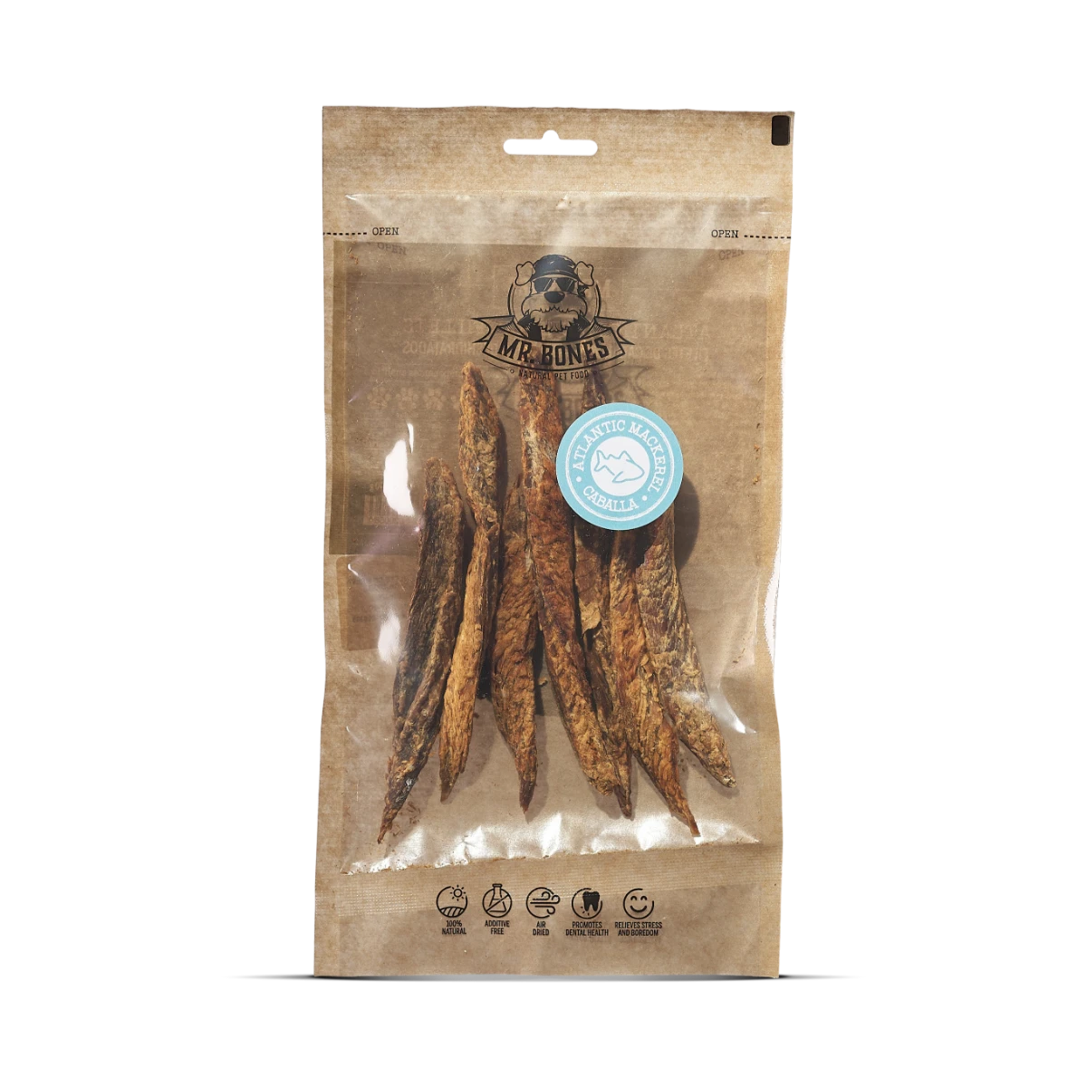 Mr.Bones Natural Dog Chews – Caballa Atlántica – Salud Dental Natural
